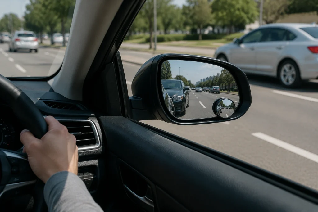 blind spot check on urban roads